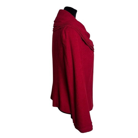 Vintage Carolina Herrera New York Red Virgin Wool Jacket – Size 16 - Picture 4 of 16